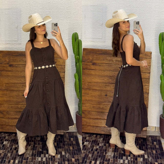 Vestido Midi TND Matilda Marrom