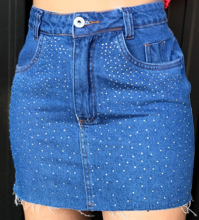 SAIA JEANS CURTA COM BRILHO