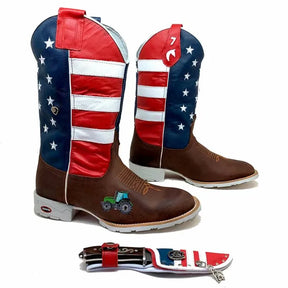 BotaFaca Americana
                                    - Cano Americano | Gáspea Couro Crazy Horse Nescau | Com Trator | Bico Redondo