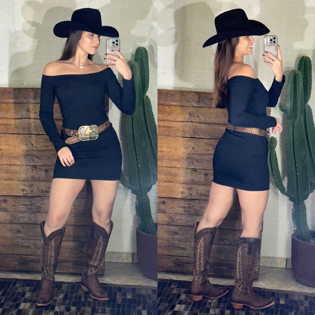 Vestido Manga Longa Lemier Preto