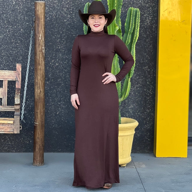 Vestido Lemier Longo ML Marrom