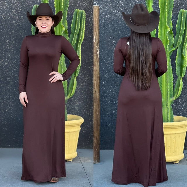 Vestido Lemier Longo ML Marrom