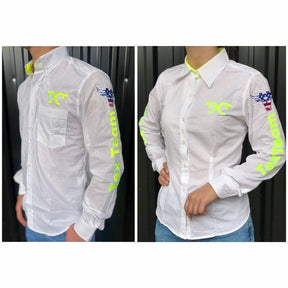 COMBO CASAL 2 CAMISAS TEX TEAM - BRANCO / VERDE